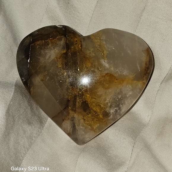 82g, Puffy Golden Healer Heart Carving, New! - Picture 1 of 11